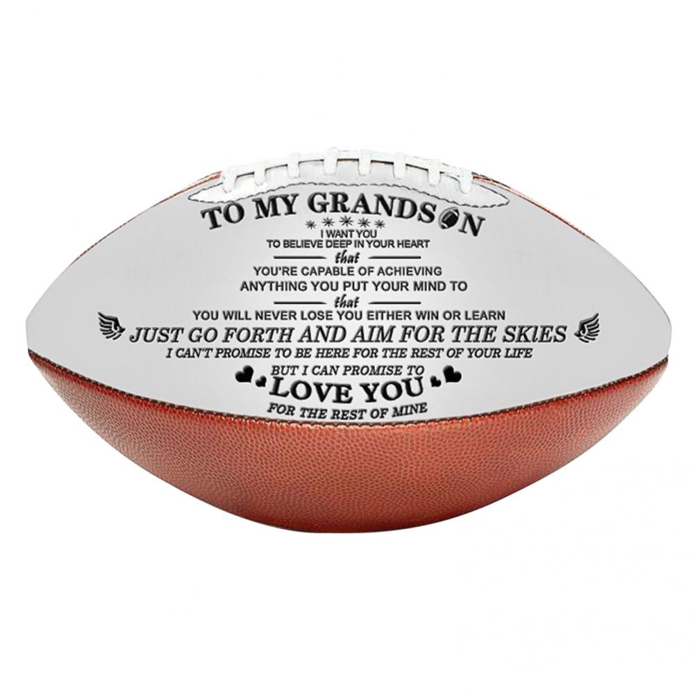 High Performance Match Rugby Ball Sport Accessory Blessings Word Small High Strength Inflatable Rugby Ball