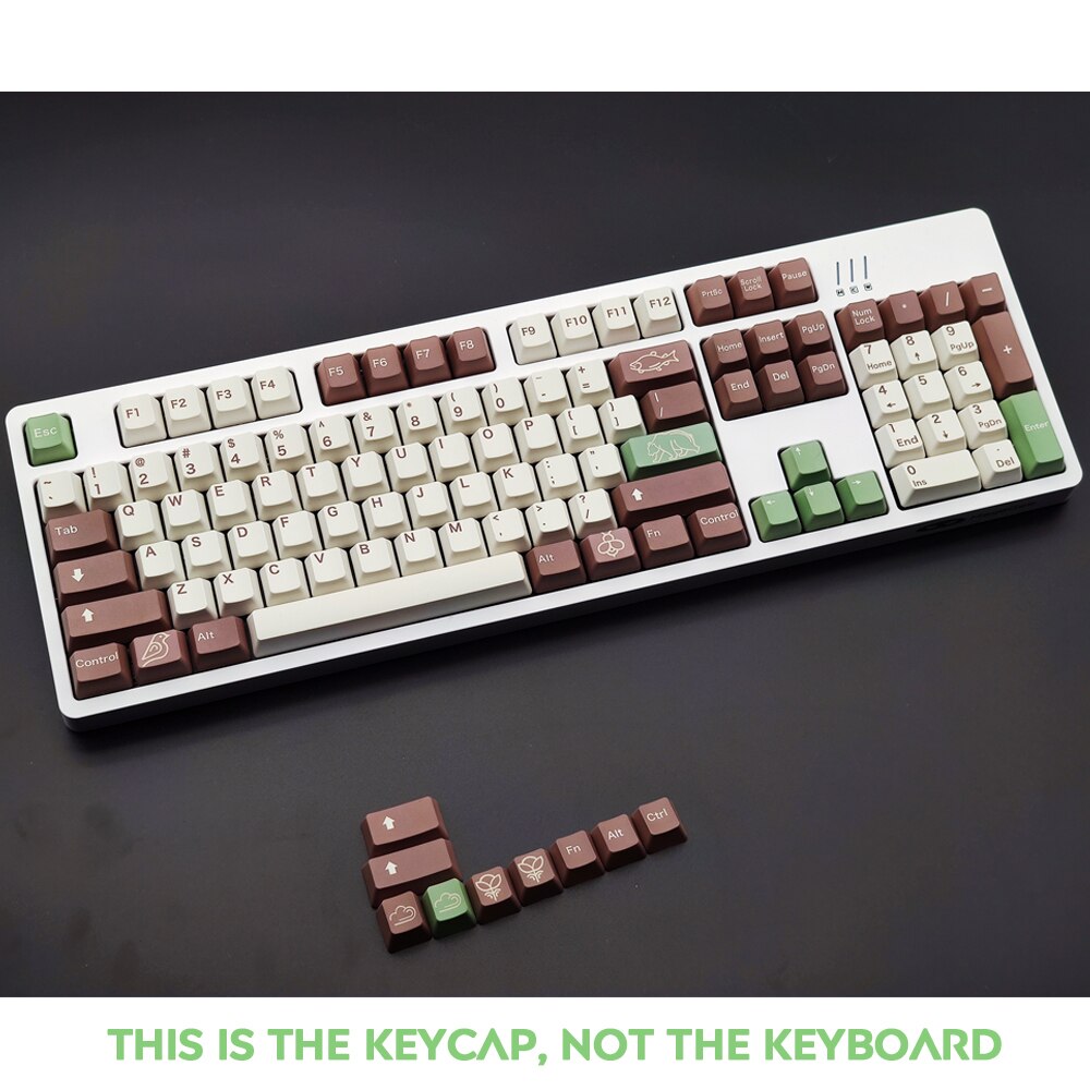 113 Keycaps OEM Profile PBT Dye-Sublimation Personalized Fish Bear for Mechanical Keyboard