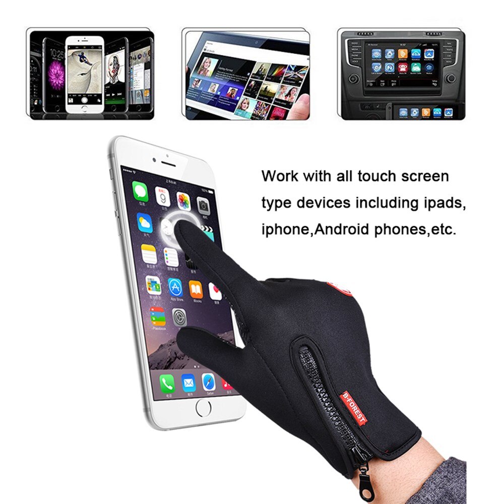 Buitensport wandelen winter fiets fiets handschoenen voor heren dames windstopper kunstleer zachte warme handschoenen