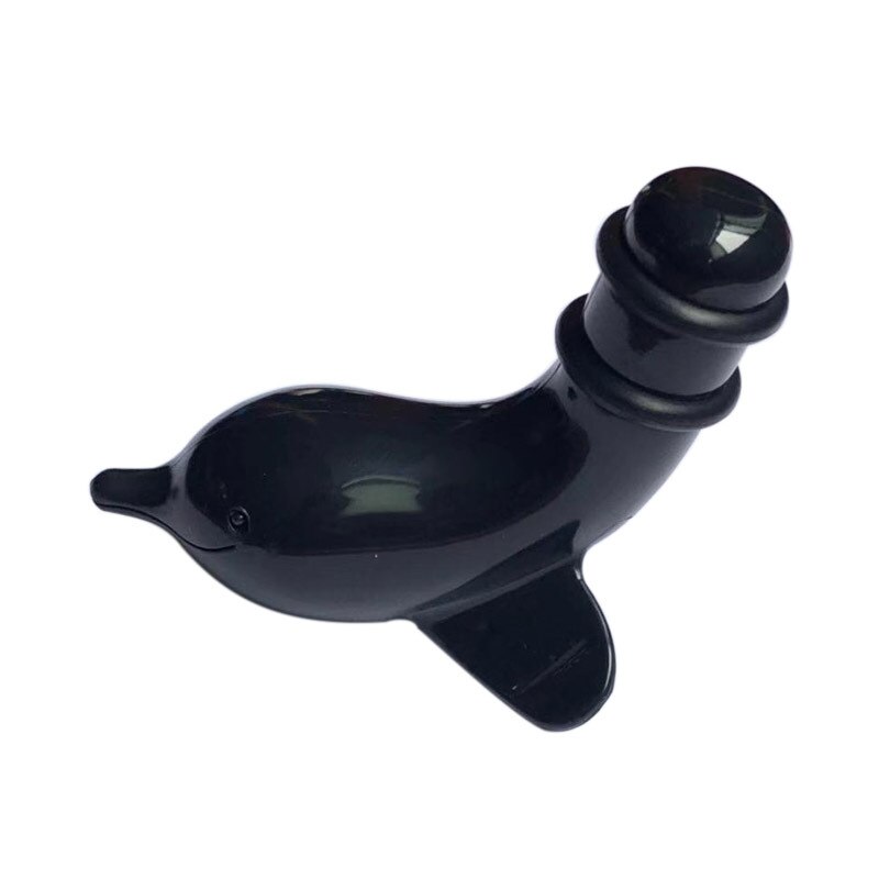 Bar outils belle dauphin forme bouteille de vin bouchons de bière vin bouchon de liège bouteille couverture outils économiseur tire-bouchon drôle bouchon de bouteille: Black