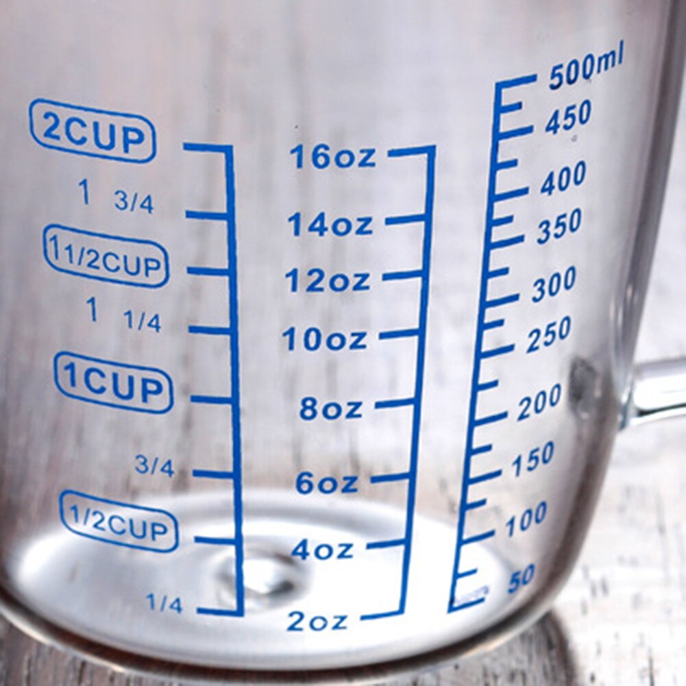 Pichet de mesure pour micro-ondes | Verre résistant à la chaleur, coupe de mesure échelle du lait, ustensiles de cuisine de 250/500ml