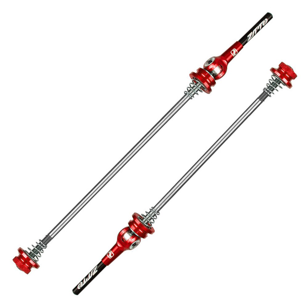 VTT essieu à dégagement rapide brochette avant arrière vélo essieu roue moyeu vélo accessoires: Rouge