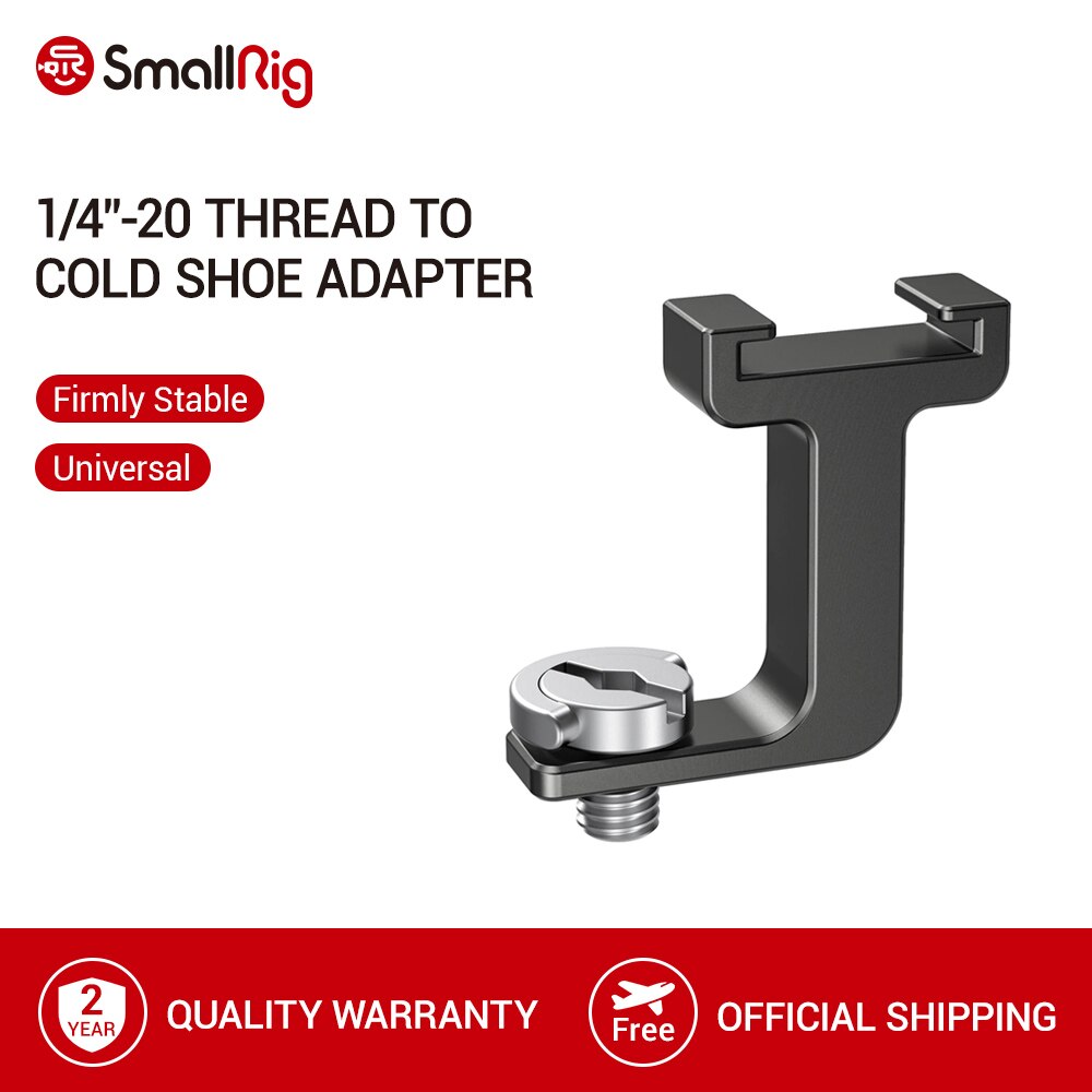 SmallRig 1/4”-20 Thread to Cold shoe adapter for SmallRig Pro Mobile Phone Cage Vlogging Video Shooting Cold Shoe Mount - 2637