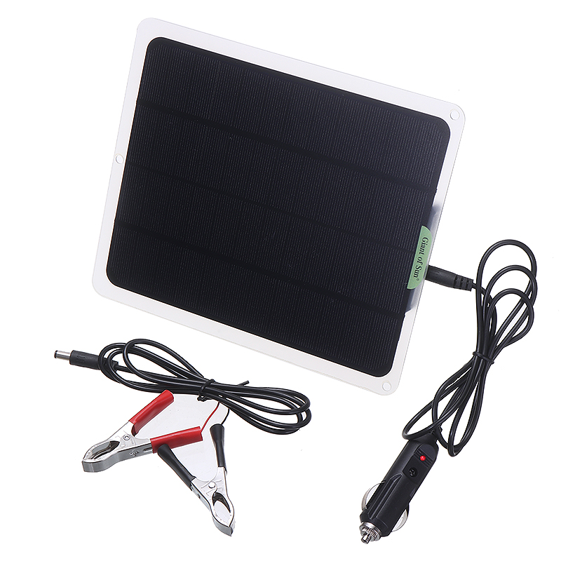 1 Pc Durable 12V Solar Panel Battery Charger Kit for Car Boat Computer Mobile Camping Garden Outdoor Battery Solar Charger