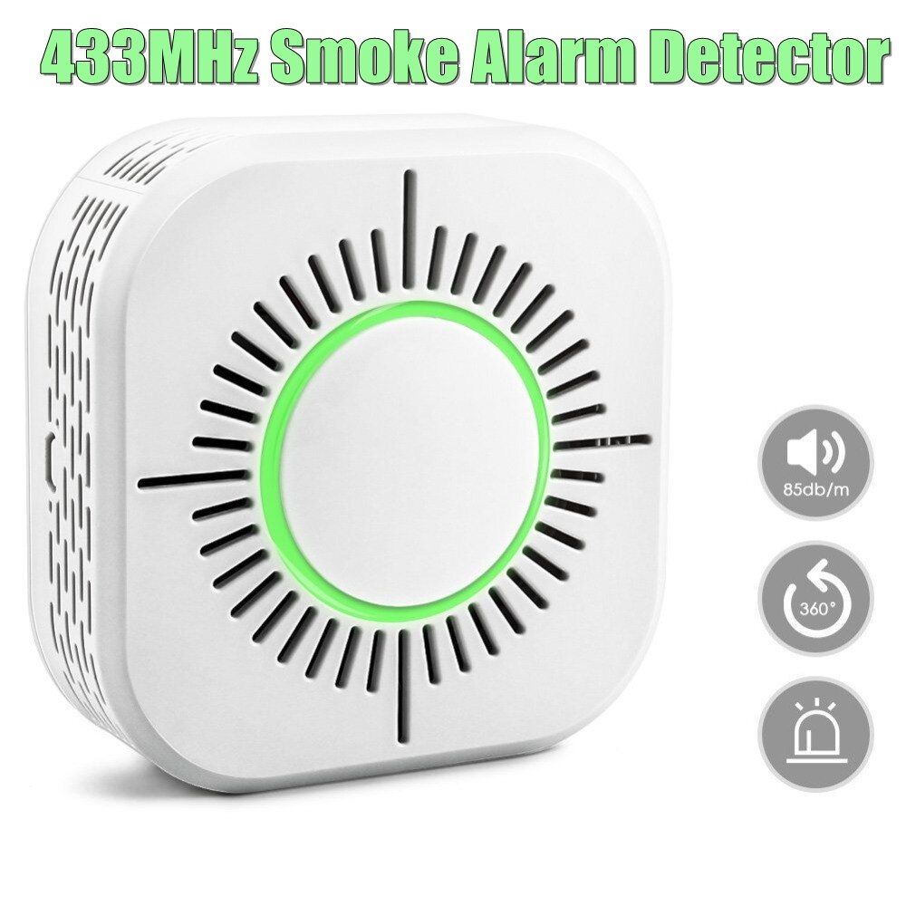433MHz Wireless Smoke Detector Security Alarm Prot... – Grandado