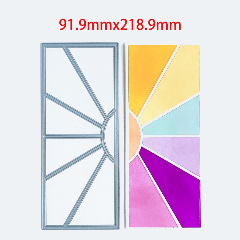 Regnbue essentials rektangel ramme metal skære dør slimline die til diy scrapbooking kort håndværk at lave: H5924