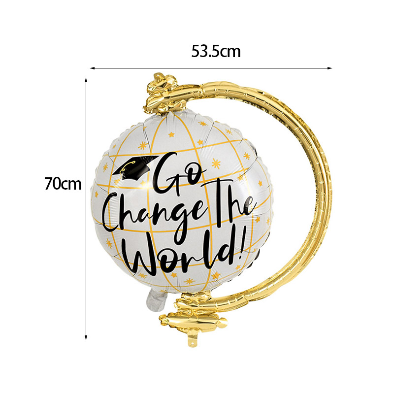 Dimissionsballon guld sort læge heliumfolieballoner tillykke dimission gymnasie dimissionsfest dekoration: Agat