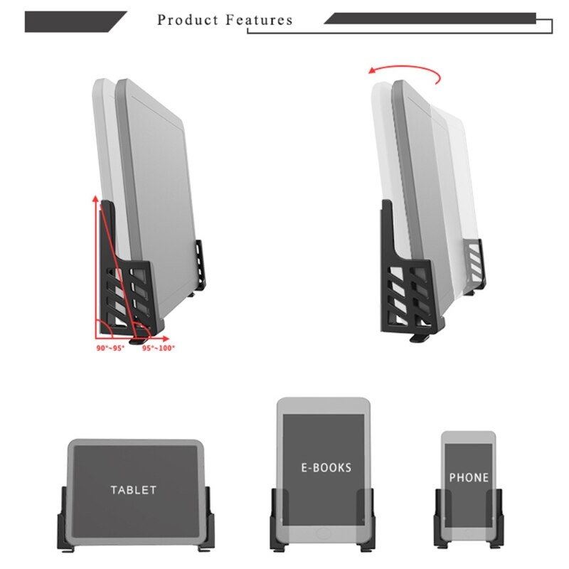 Support mural de téléphone pour ipad/iphone, Angle de vision réglable