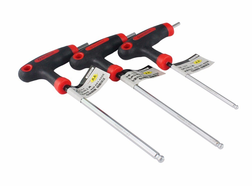 3 Stks/set T/L Handvat Fiets Inbussleutel Moersleutel Inbussleutel Met Bal End (4-5-6mm)L-Set W/Bal Fiets Reparatie Gereedschap Sets