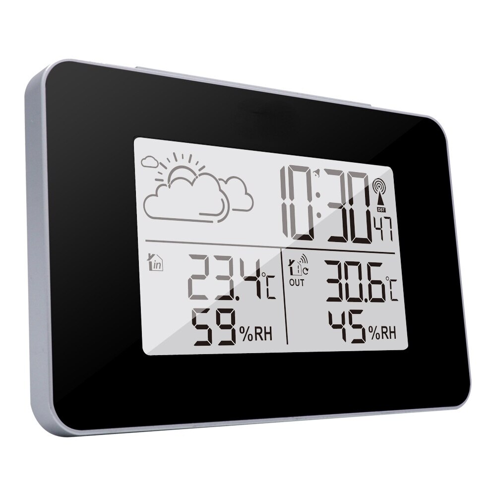 Forecast Clock Alarm Digital Watch Wireless Sensor Temperature Humidity Forecast Snooze Table Clocks DCF Weather Station Home