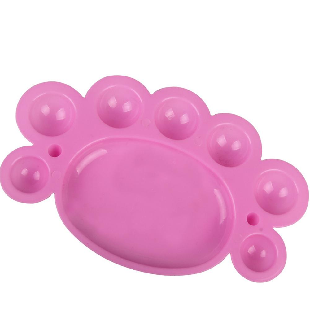 High Strength Color Palette Tool Plate Plastic Nail Art Paint Color Mixing Palette Plate Disk Essential Tool: Pink