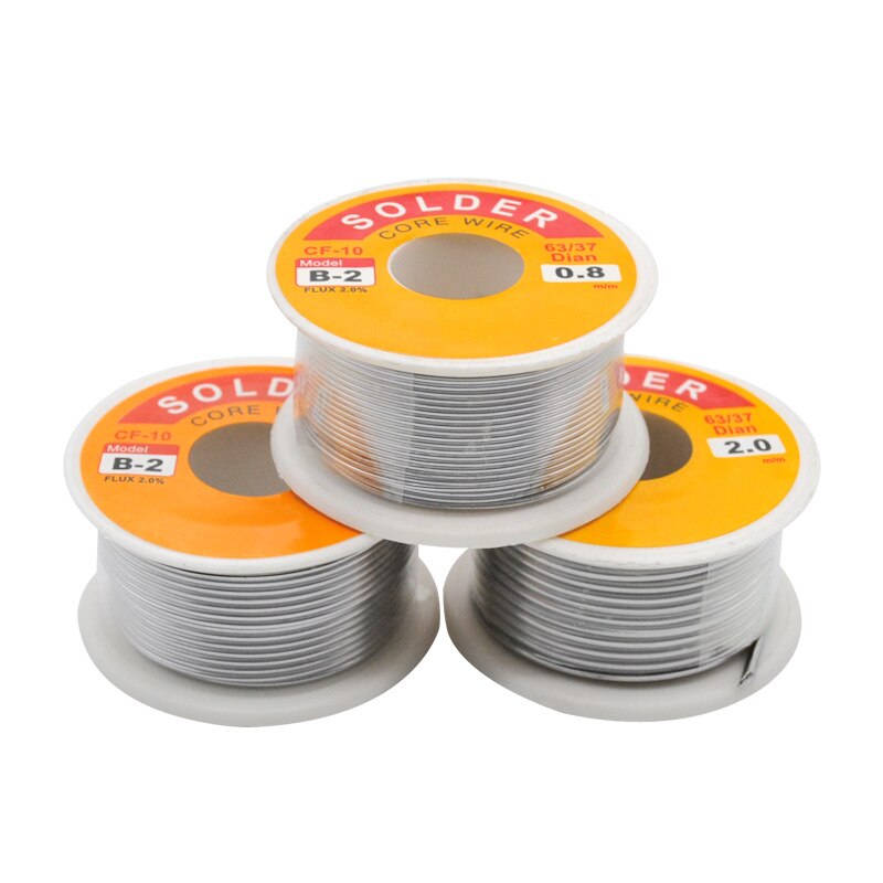 0.3/0.4/0.5/0.6/0.8/1 loddetråd tin bly tin tråd smelte kolofonium kerne lodning tråd rulle telefon computer reparation svejseværktøj 50g