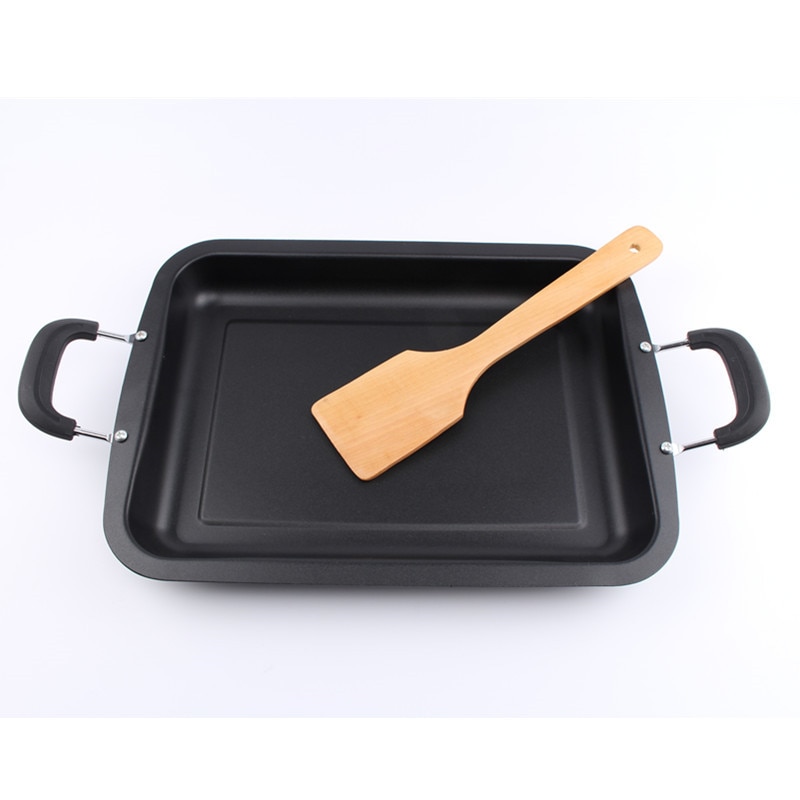 Fish Pan meat seafood Barbecue BBQ Rectangular Iron Plate Pan Commercially pan cooking pot hotpot grill tray cookware wok pan