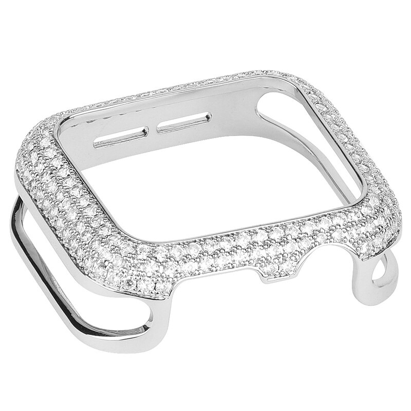 Luxury Metal Diamond Case For Apple Watch 38mm 40mm 42mm 44mm Watch Cover Shockproof Hard Shell For iWatch Series 6 5 4 3 2 1 SE