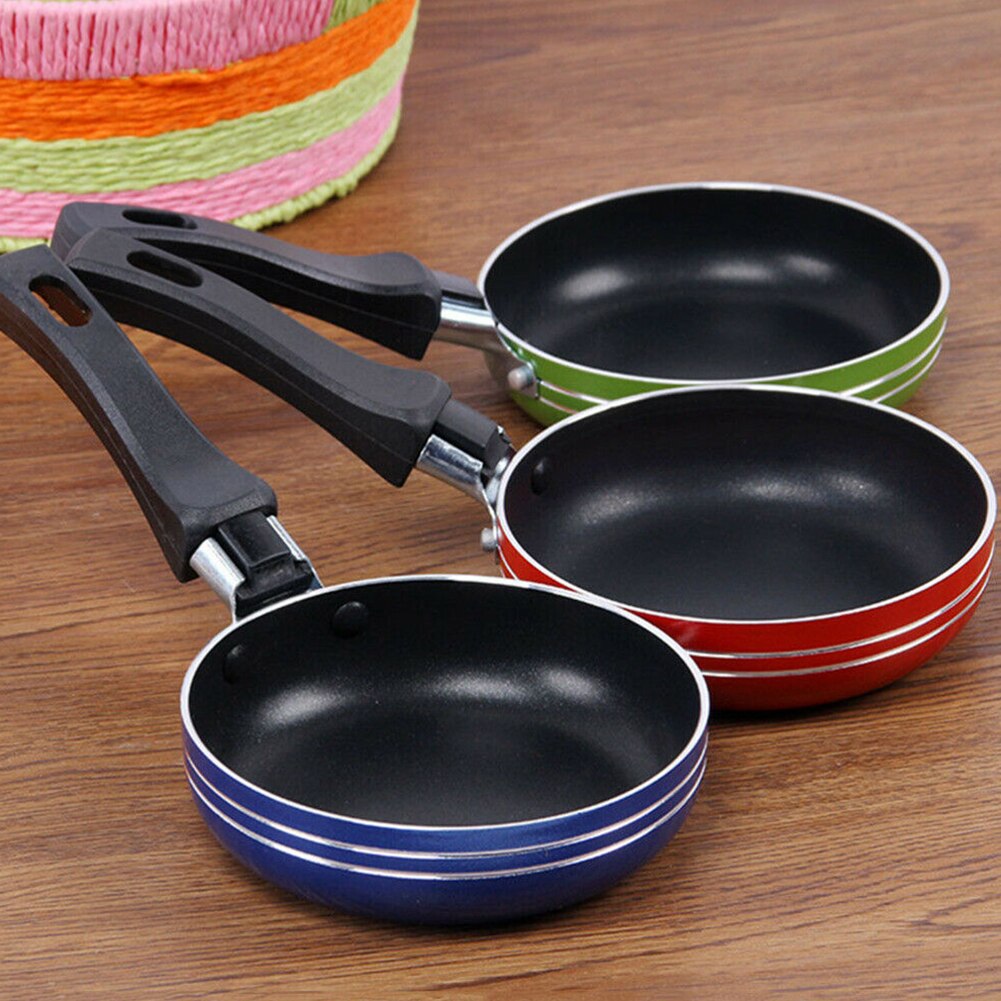 Keuken Mini 12 Cm Non-stick Koekenpan Pot Aluminium Koken Pan Ontbijt Ei Pannenkoeken Thuis Praktische Levert Willekeurige kleur: Default Title