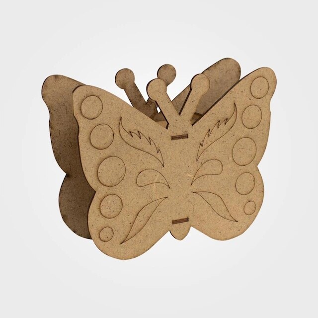 3D Geschilderd Houten Vlinder Spaarpot (3 Pcs) 16X125X5 Cm 439711447