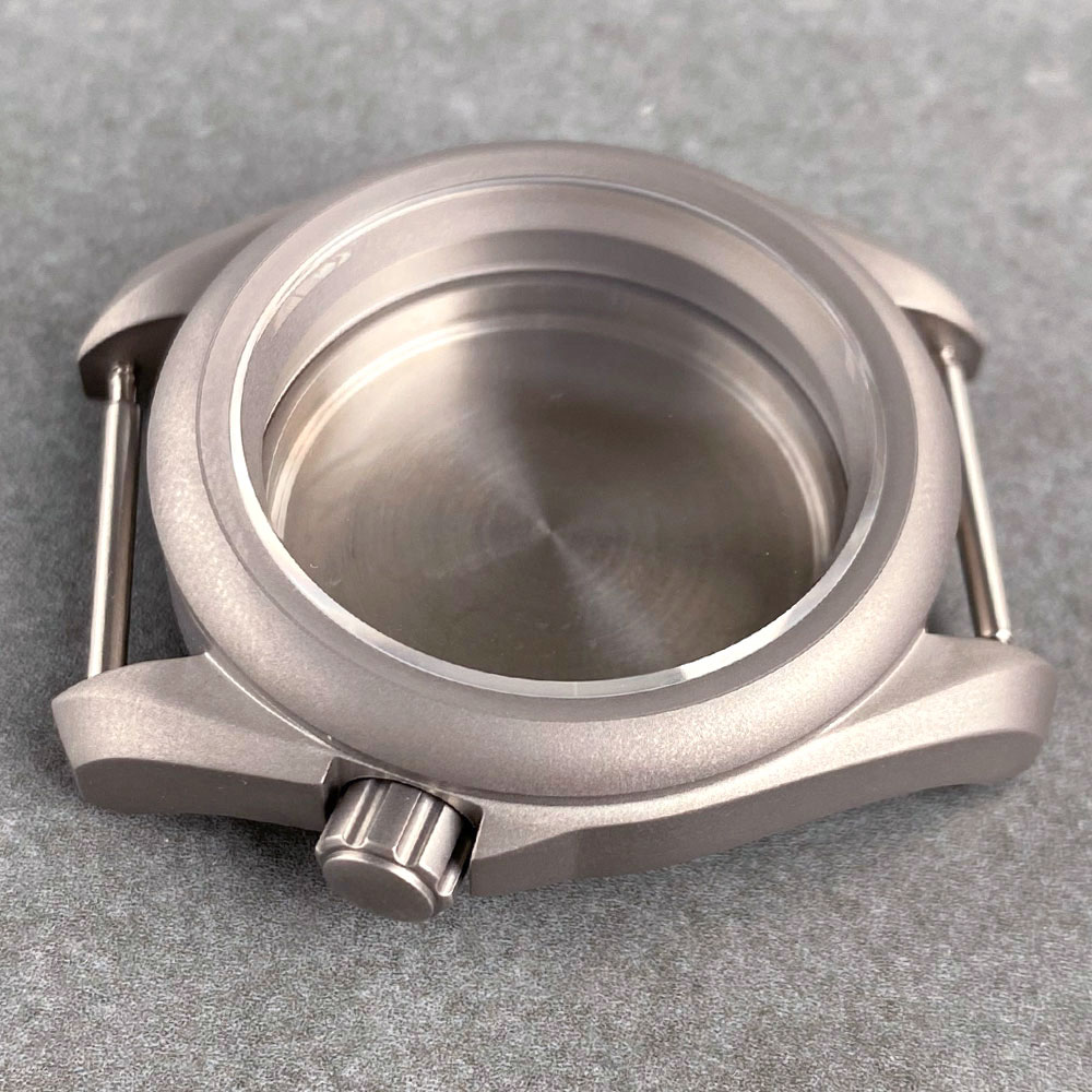 Ti-2 Titanium/316L Sandblast Field Watch Case for NH35 NH36 NH38 NH70 NH72 ETA2824 PT5000 SW200 Anti-allergy 3.8 Crown Sapphire