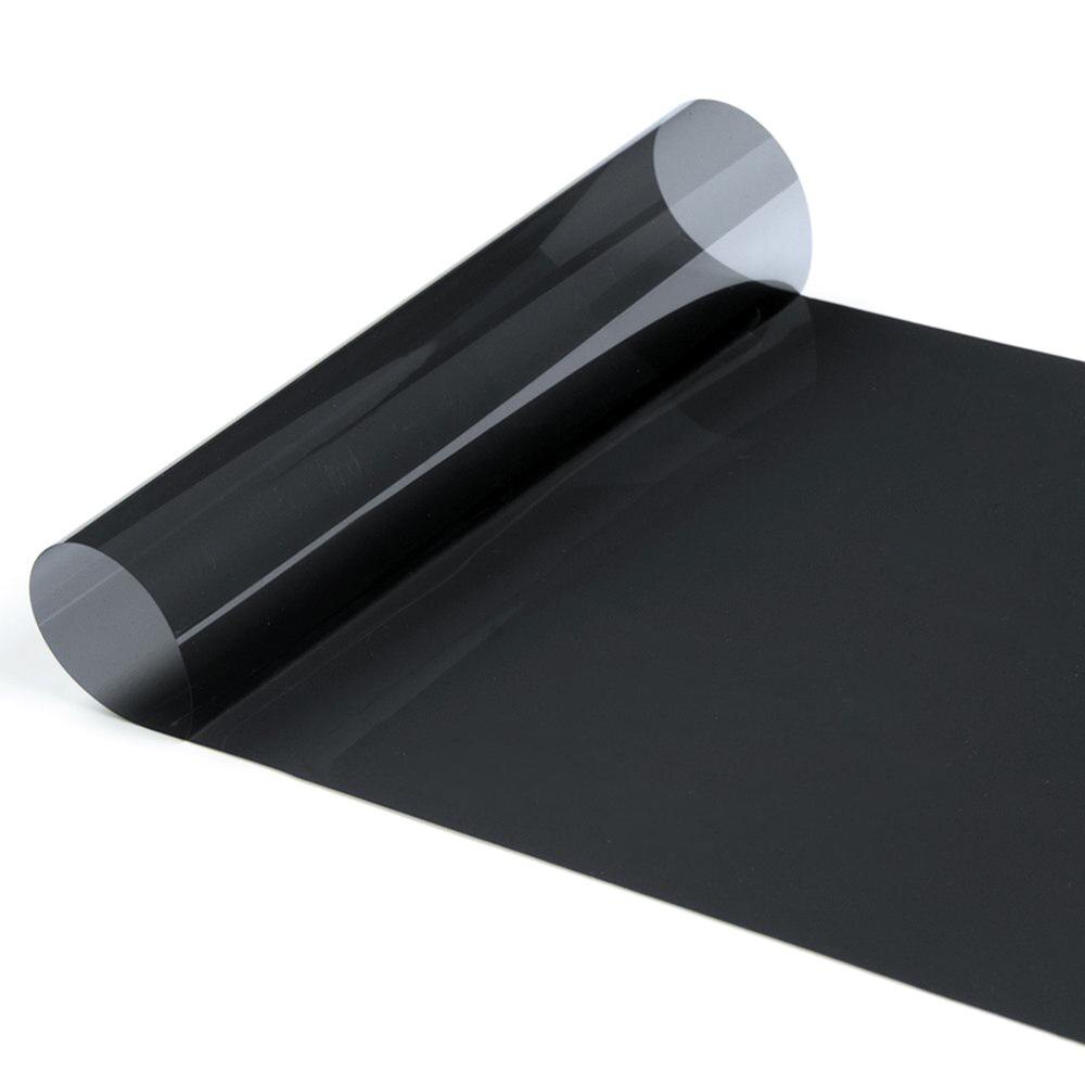 Solfilm til bilrude 20cm x150cm tonet i sort klar solfilm anti-uv solskærm biltilbehør solbeskyttelse