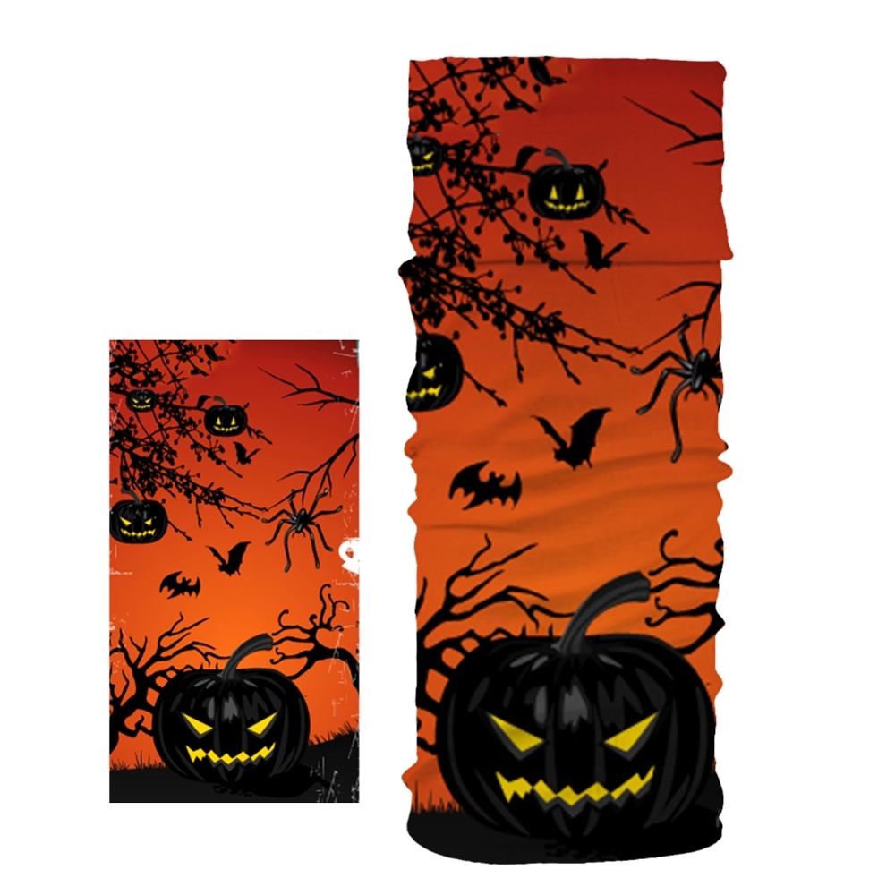 Bat Pumpkin Halloween Pattern Head/Face/Mask Neck Bandana Scarf Dual-use Magic Tube HeadScarf Cycling Sport Headwear Turban: T  19
