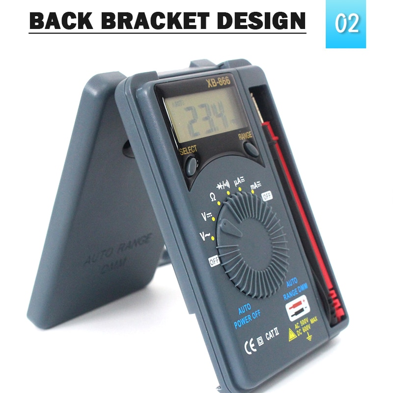 Digitale Ac/Dc Mini Multimeter Spanning Stroom Tester Multimeter Pocket Auto Range Digitale Tester Voltage Tester