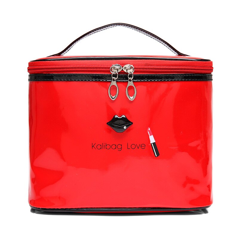 Pu Leder Kosmetik Tasche Fall Für Frauen Pinsel Veranstalter Make-Up Tasche Reise Veranstalter Große Tragbare Make Up Schönheit Fall Box taschen