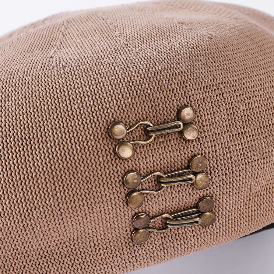 Boinas de mezcla de algodón con hebilla de cobre para mujer, boina con hebilla de cobre para Primavera, gorrito de artista para esquiar, gorros de pintor para niña