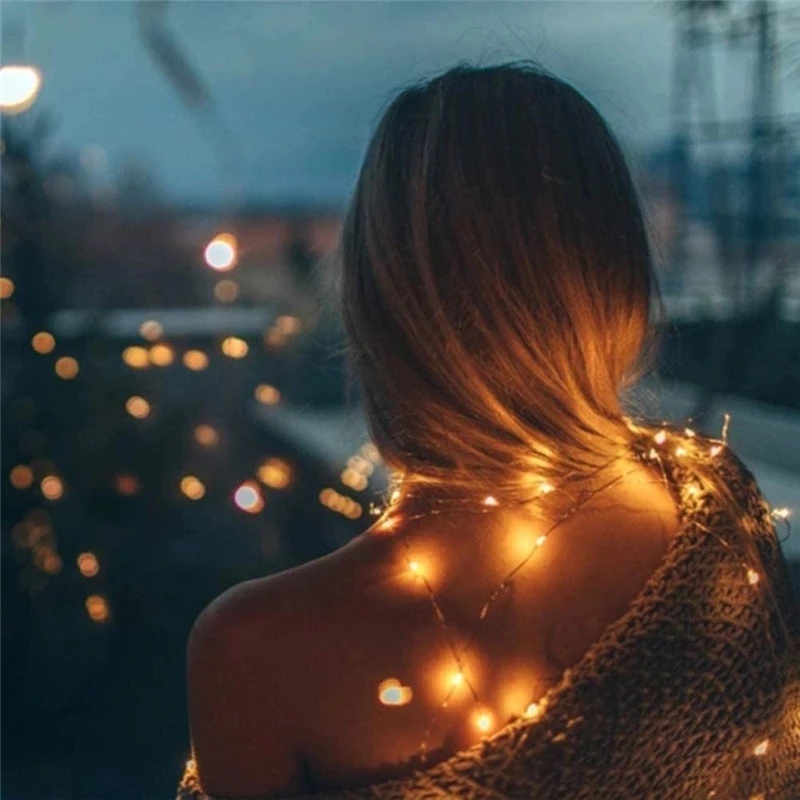Led Strings Koperdraad 3XAA Batterij-aangedreven Kerst Bruiloft Decoratie 2M 5M 10M 100LED String Fairy Lights