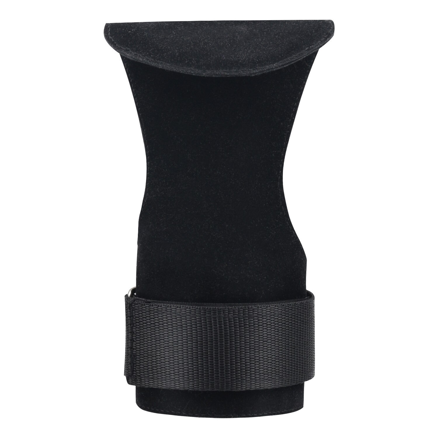 Gants de gymnastique antidérapants en cuir de vache, poignées, coussinets de levage, ceinture de puissance, d&#39;entraînement, Crossfit, gants de Fitness, Protection des paumes: black left