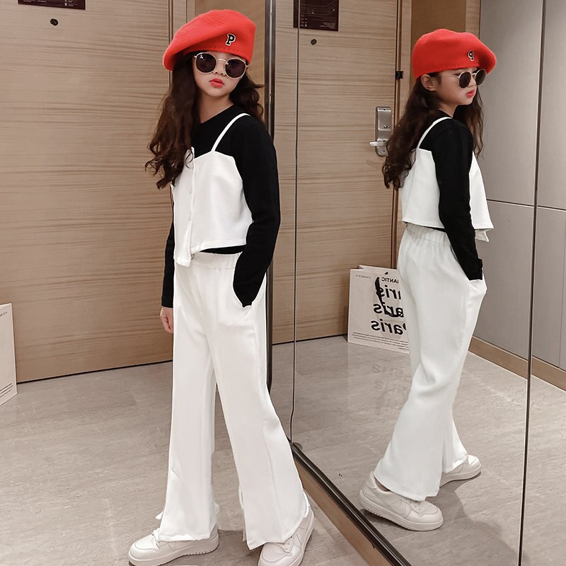 Giacca da bambina di lusso doppiopetto manica lunga per bambina + minigonna elegante due pezzi nuovi set di abbigliamento Casual per bambini primavera