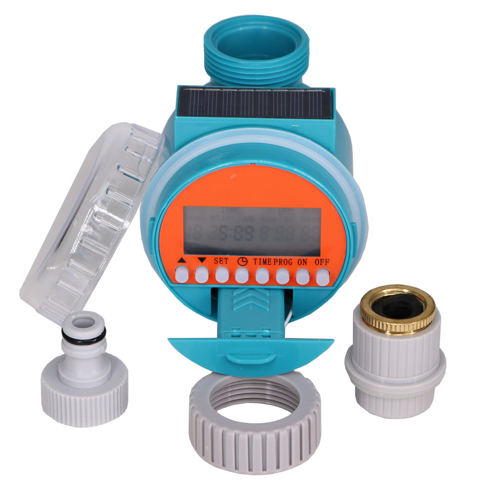 Tuin Solar Power Water Timers Energiebesparende Irrigatie Controller Valve Programmeerbare Smart Home Bloemen Sproeisysteem Timing Apparaat