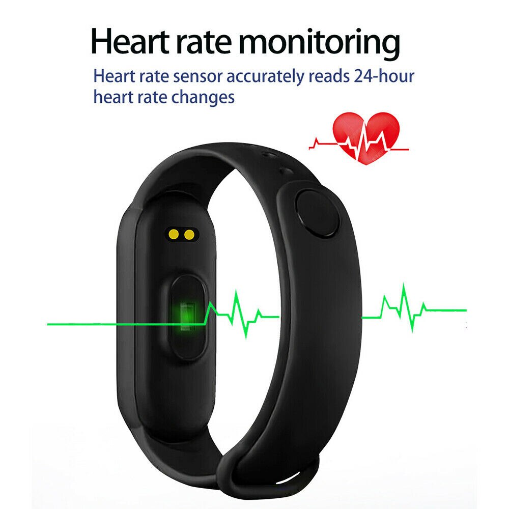 M6 Men&#39;s Ladies Smart Watch Fitness Pedometer Blood Pressure Heart Rate Monitor Digital Watch for Android IOS Phone System
