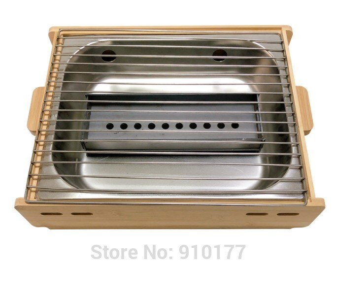 Portable bamboo box charcoal bbq grills commercial barbecue kebab stove heating oven household commercial table BBQ 036-6/036-7: 036-7