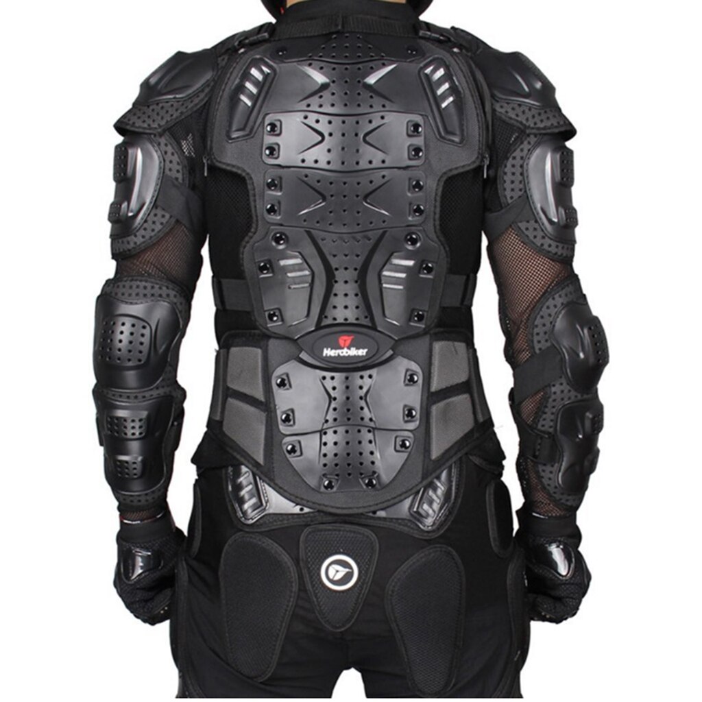 HEROBIKER Elastic Full Body Motorcycle Armor Protective Jacket Spine Motocross Armor Vest Chest Gear Clothing Protection S- 3XL