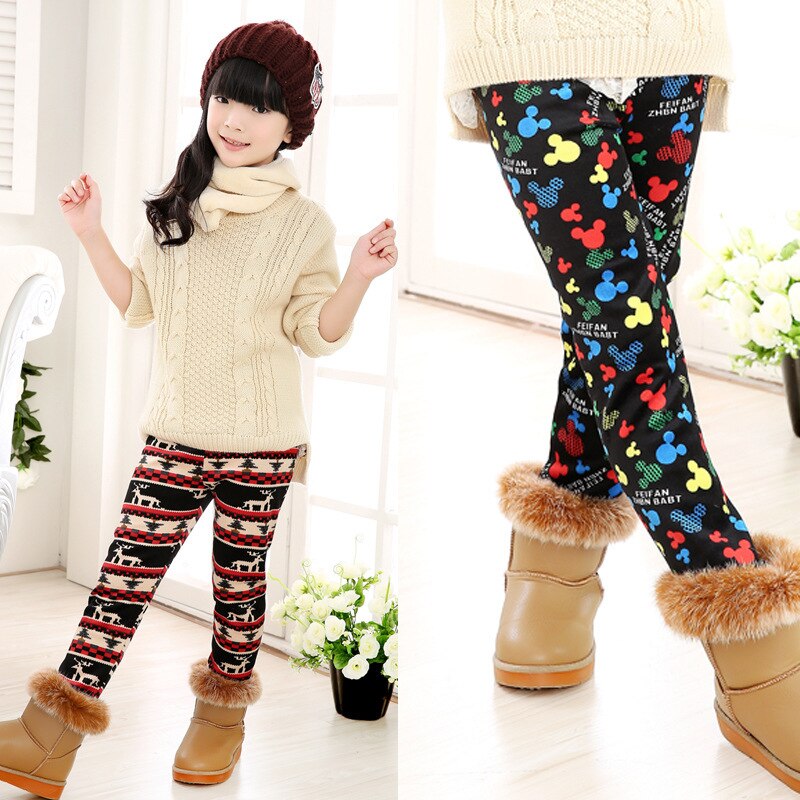 Vinter koreansk version af pigen perle fløjl falder ikke fløjl plus fløjl fortykkelse leggings støvler bukser