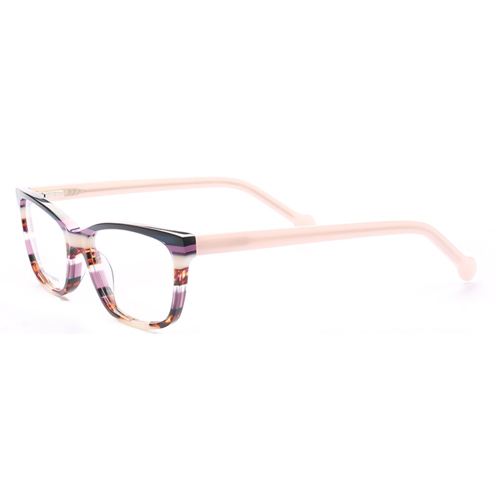 Óculos feminino olho de gato, armação clássica para mulheres, quadrado, aro completo, óculos rx, óculos leve, acetato