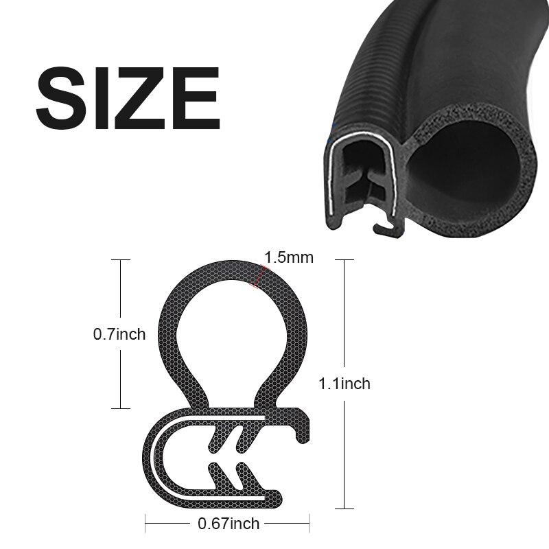 Junta de sellado de goma para puerta de coche, cinta embellecedora de borde para Volkswagen, POLO, Golf, Passat B5, B6, B7, Bora, MK5, MK6, Tiguan