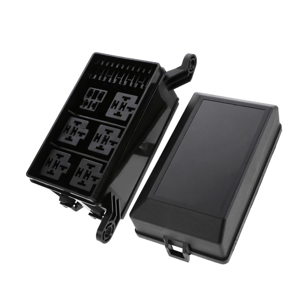 12 Slots Relay Box 6 Relays 6 ATC/ATO Automotive Fuse Relay Holder For Automotive Accessories Fast