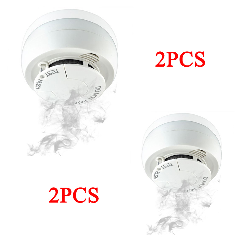 Tuya WIFI Smoke Detector Fire Protection Alarm Sensor Independent Wireless Battery Operated Smart Life Push Alert Home Security: 2pcs