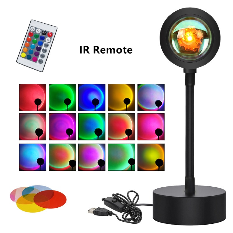 Smart Bluetooth Sunset Projection Lamp Sunset Projector Night Light APP Remote Led Lights for Room Decoration Photography
