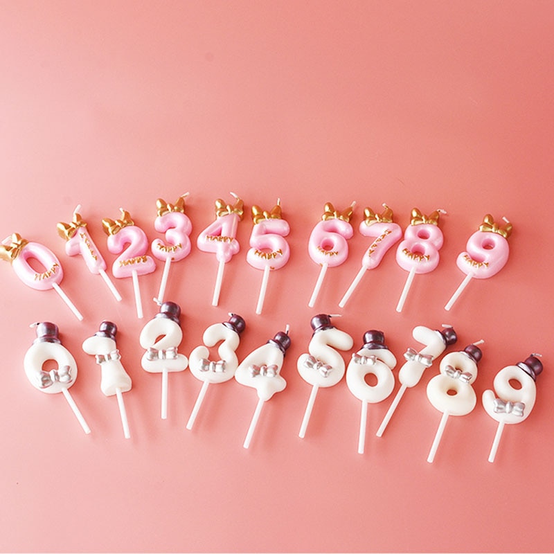 Digital Birthday Candles Big Cake Candles Decoration Smokeless Birthday Number Candle Birthday Cake Decoration
