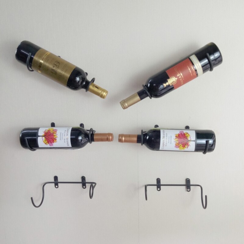 Wine Bottle Rack Wall Mount Wine Display Shelf Bracket Single Champagne Storage Organizer for Kitchen Bar