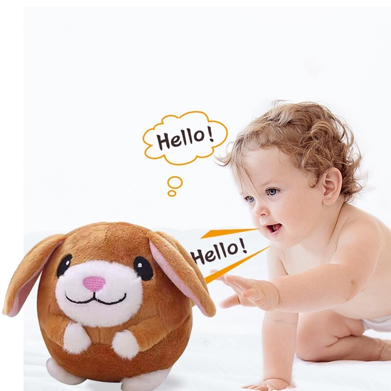 Elektryczny śpiew chomika USB opłata 168 muzyka długie ucho chomika skok piłka nagrywanie puzzle pluszowa zabawka, aby pomóc dziecku nauczyć się mówić