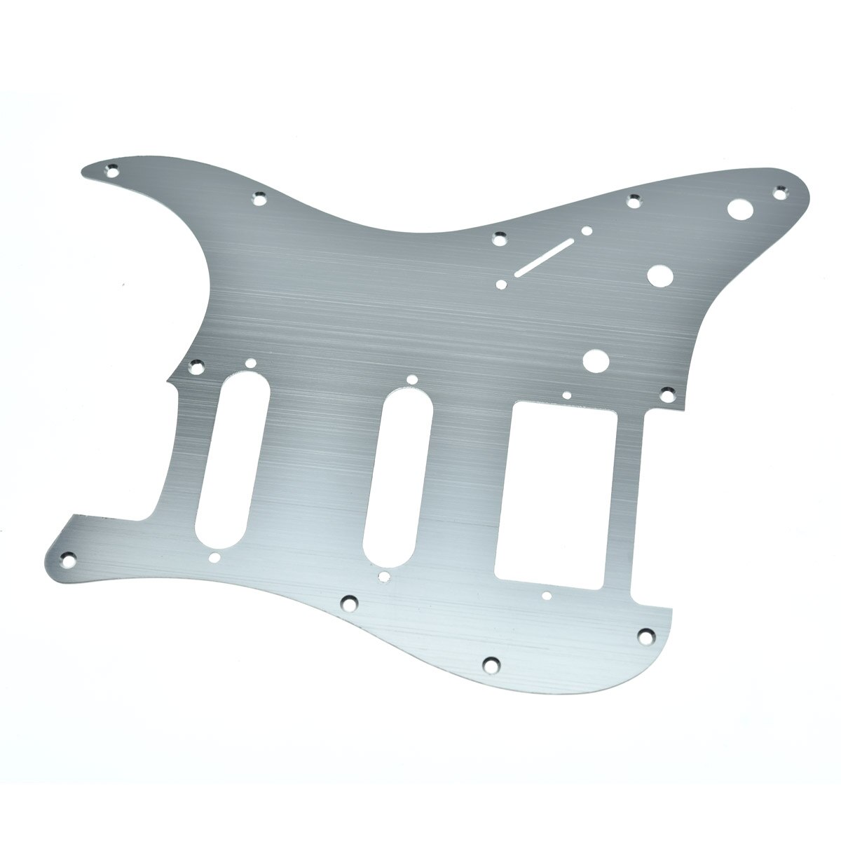 KAISH – Pickguard en aluminium anodisé, 11 trous, métal, Style moderne, ST Strat HSS, pour garde-boue américain/mexicain: Argent
