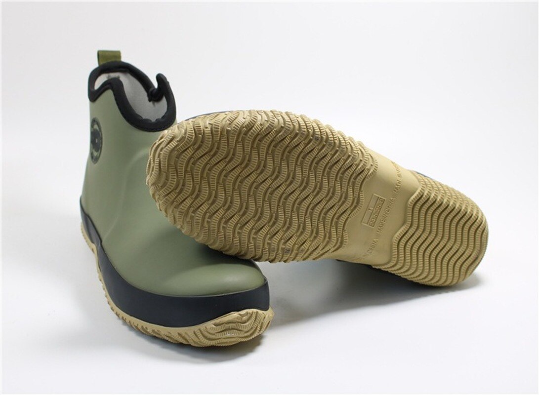 Men Ankle Boots Fishing Casual Men's Shoes Waterproof Rain Boots Male Rubber Winter Chef Work Shoe Fishing Wellies Footwear