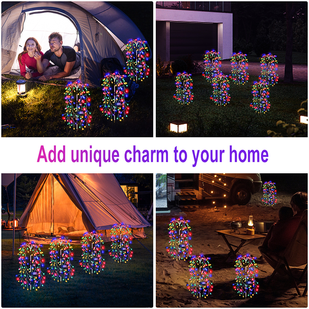 200 Leds Solar Tuinverlichting Outdoor Solar Wilg Vuurwerk Licht LED Kerst Decor Lichtslinger Gazon Fairy Light