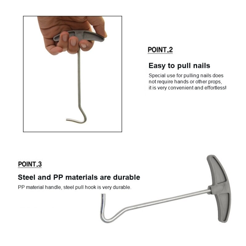 Camping Tent Peg Stake Hammer Puller Extractor Nail Puller Metal Awning Stakes Hooks Remover Lifter Pro