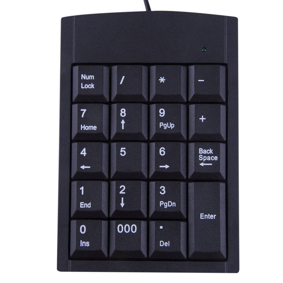 1pc mini USB Wired Numeric Keyboard Keypad Adapter 19 Keys for Laptop PC Black Newest