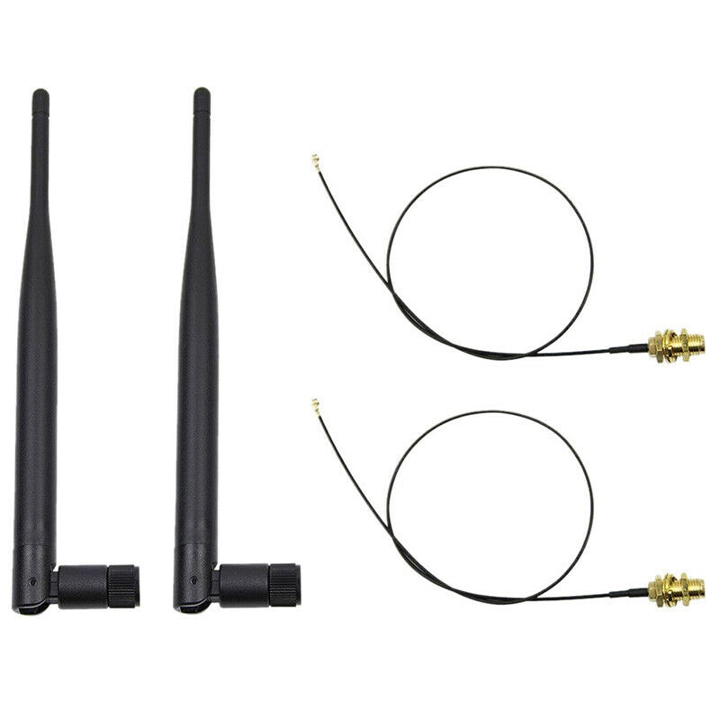 Dual-band WIFI Antennas+IPEX4 MHF4 Cable For AX200 9260 NGFF M.2 Wireless Card 2.4G/5G Dual Frequency AC Antenna