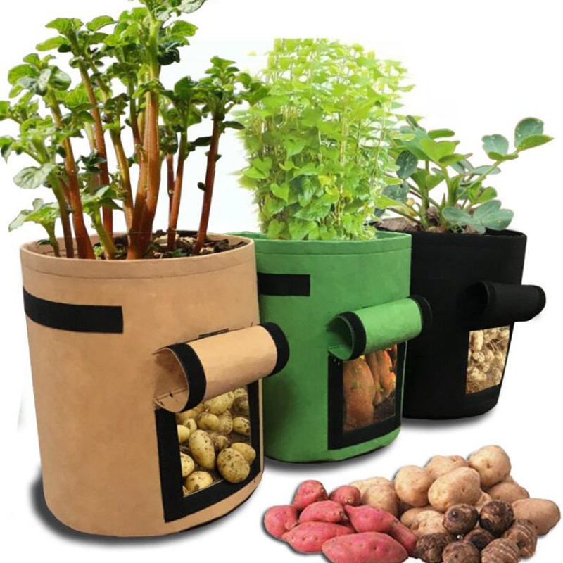 Växtodlingspåsar hem trädgård potatis växthus grönsaksodlingspåsar fuktgivande jardin vertikal trädgårdspåse planta #t *1