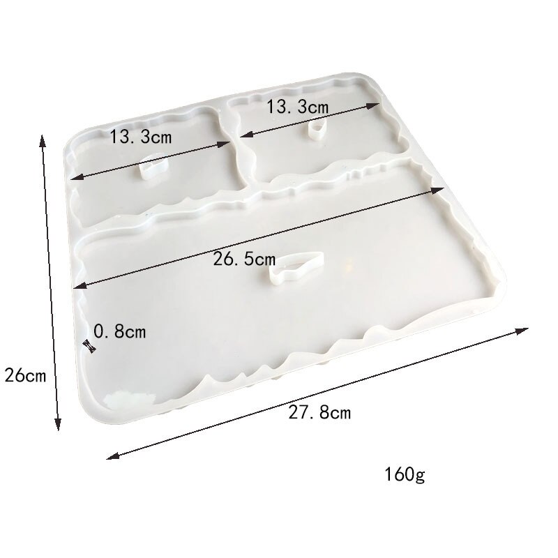 DIY Irregular Square Coaster Epoxy Silicone Mold for Casting Coaster Mould Jewelry Making Tools: Default Title